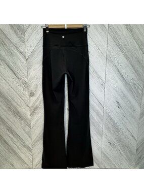 Lululemon Groove Super-High-Rise Flared Pant Nulu Graphite Grey Womens Size 6